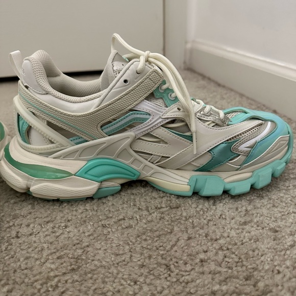 Balenciaga Rubber Mesh Tri-Color Womens Track.2 Open Sneakers, Size 40 - Picture 16 of 16